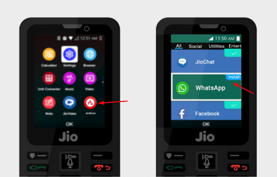 Jiophone whatsapp install